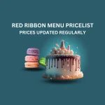 Red Ribbon menu items featuring cake and pastries along with updated prices of all menu items